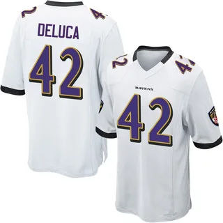Dominic DeLuca Baltimore Ravens Men's Game Nike Jersey - White