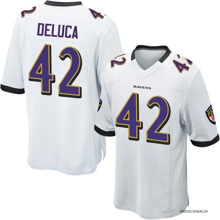 Dominic DeLuca Baltimore Ravens Men's Game Nike Jersey - White