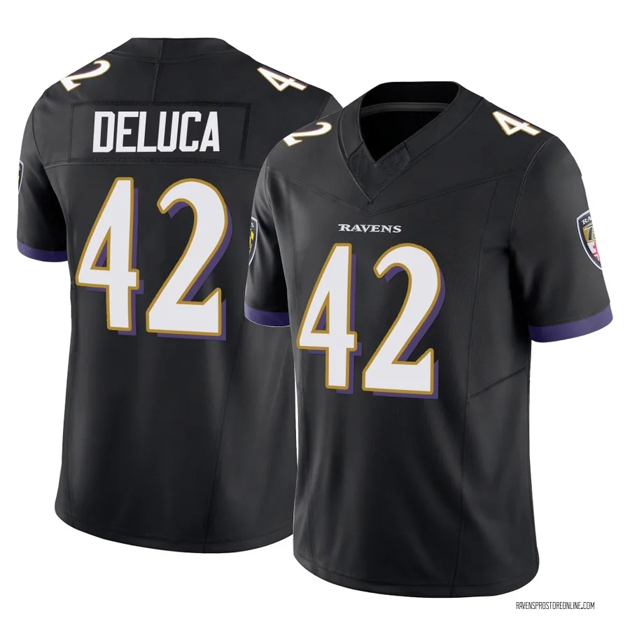 Dominic DeLuca Baltimore Ravens Men's Limited Vapor F.U.S.E. Nike Jersey - Black