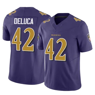 Dominic DeLuca Baltimore Ravens Men's Limited Vapor F.U.S.E. Nike Jersey - Purple