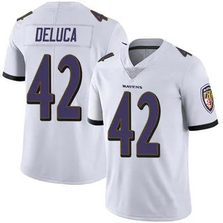 Dominic DeLuca Baltimore Ravens Men's Limited Vapor Untouchable Nike Jersey - White