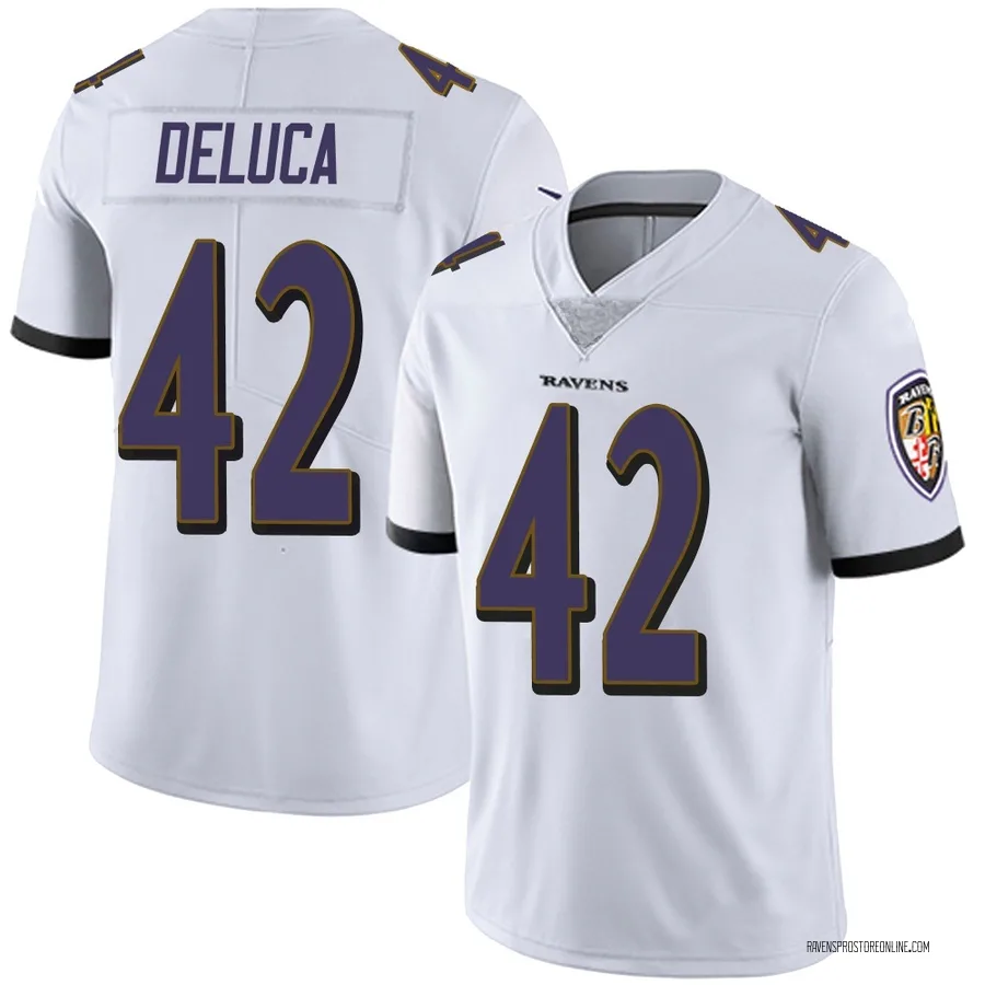Dominic DeLuca Baltimore Ravens Men's Limited Vapor Untouchable Nike Jersey - White