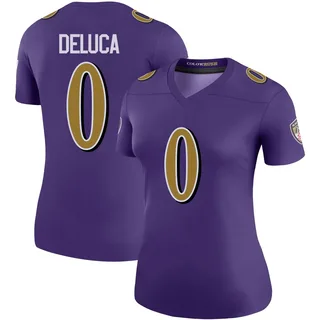 Dominic DeLuca Baltimore Ravens Women's Color Rush Legend Nike Jersey - Purple