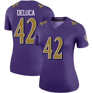 Dominic DeLuca Baltimore Ravens Women's Color Rush Legend Nike Jersey - Purple