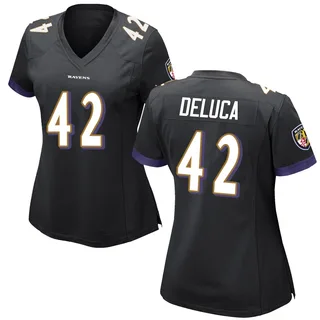 Dominic DeLuca Baltimore Ravens Women's Game Nike Jersey - Black