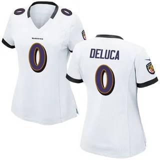 Dominic DeLuca Baltimore Ravens Women's Game Nike Jersey - White