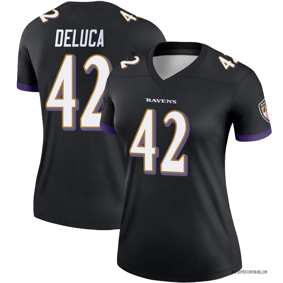 Dominic DeLuca Baltimore Ravens Women's Legend Nike Jersey - Black