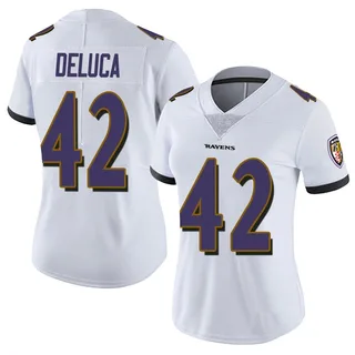 Dominic DeLuca Baltimore Ravens Women's Limited Vapor Untouchable Nike Jersey - White