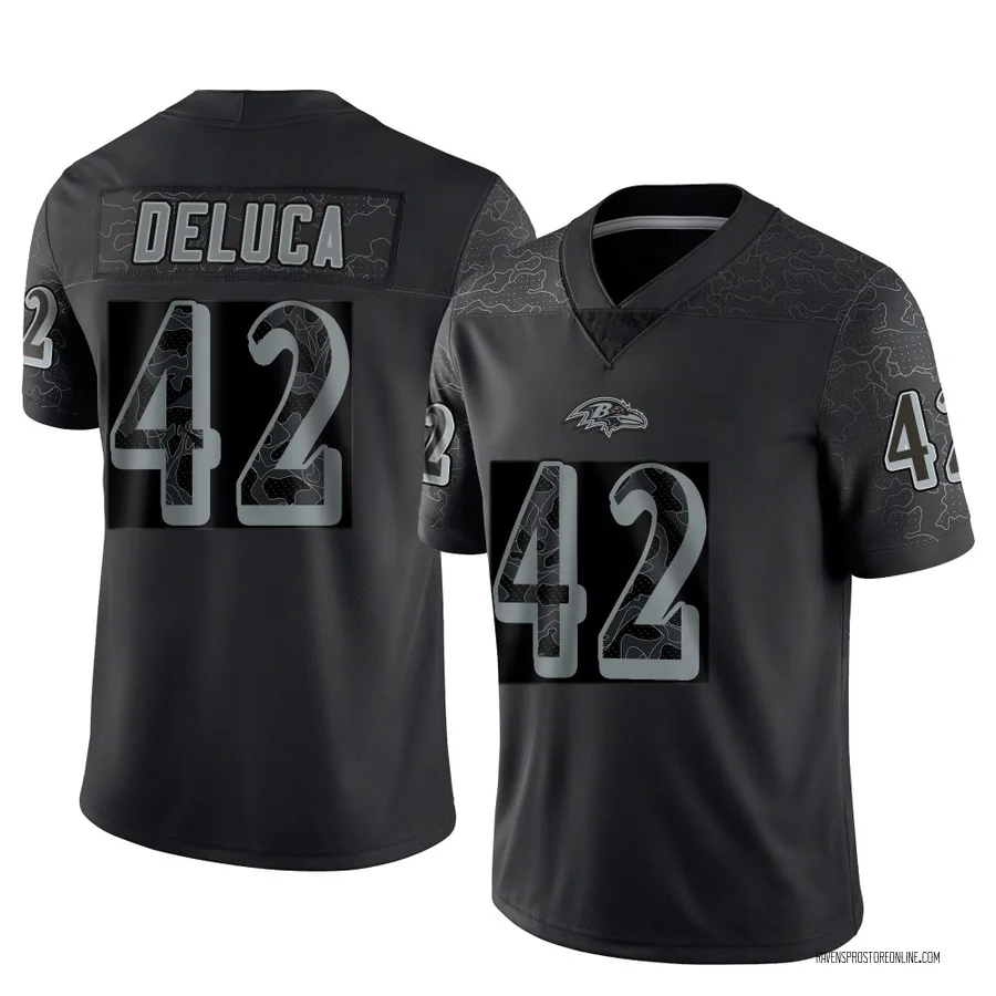 Dominic DeLuca Baltimore Ravens Youth Limited Reflective Nike Jersey - Black