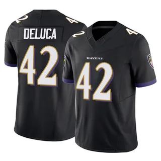 Dominic DeLuca Baltimore Ravens Youth Limited Vapor F.U.S.E. Nike Jersey - Black