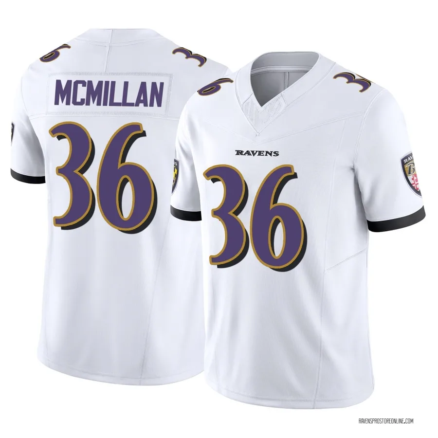 Dontae McMillan Baltimore Ravens Men's Limited Vapor F.U.S.E. Nike Jersey - White