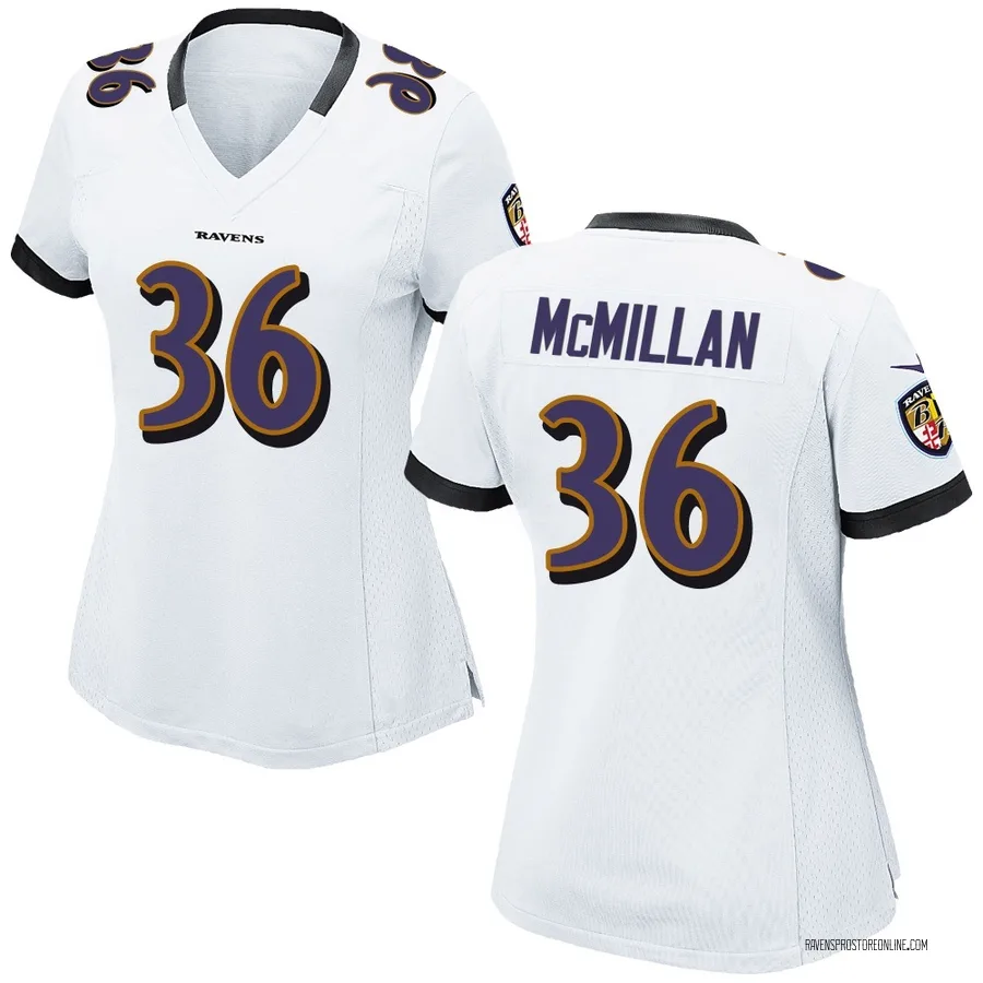 Dontae McMillan Baltimore Ravens Women's Game Nike Jersey - White