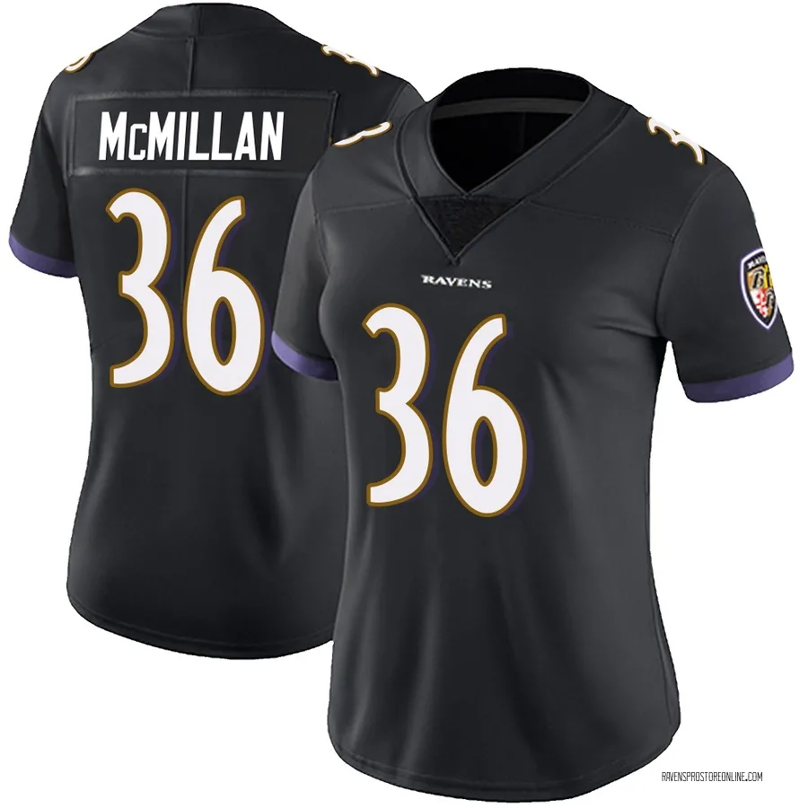 Dontae McMillan Baltimore Ravens Women's Limited Alternate Vapor Untouchable Nike Jersey - Black