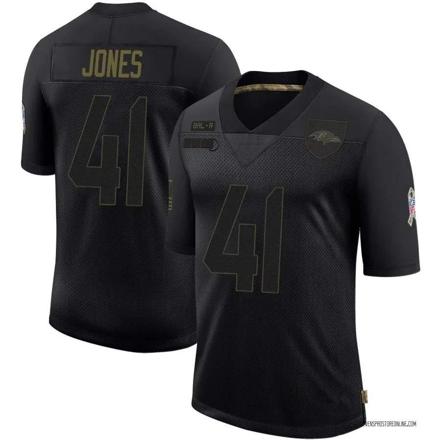 Dre'Mont Jones Baltimore Ravens Men's Limited 2020 Salute To Service Nike Jersey - Black