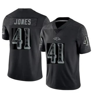 Dre'Mont Jones Baltimore Ravens Men's Limited Reflective Nike Jersey - Black
