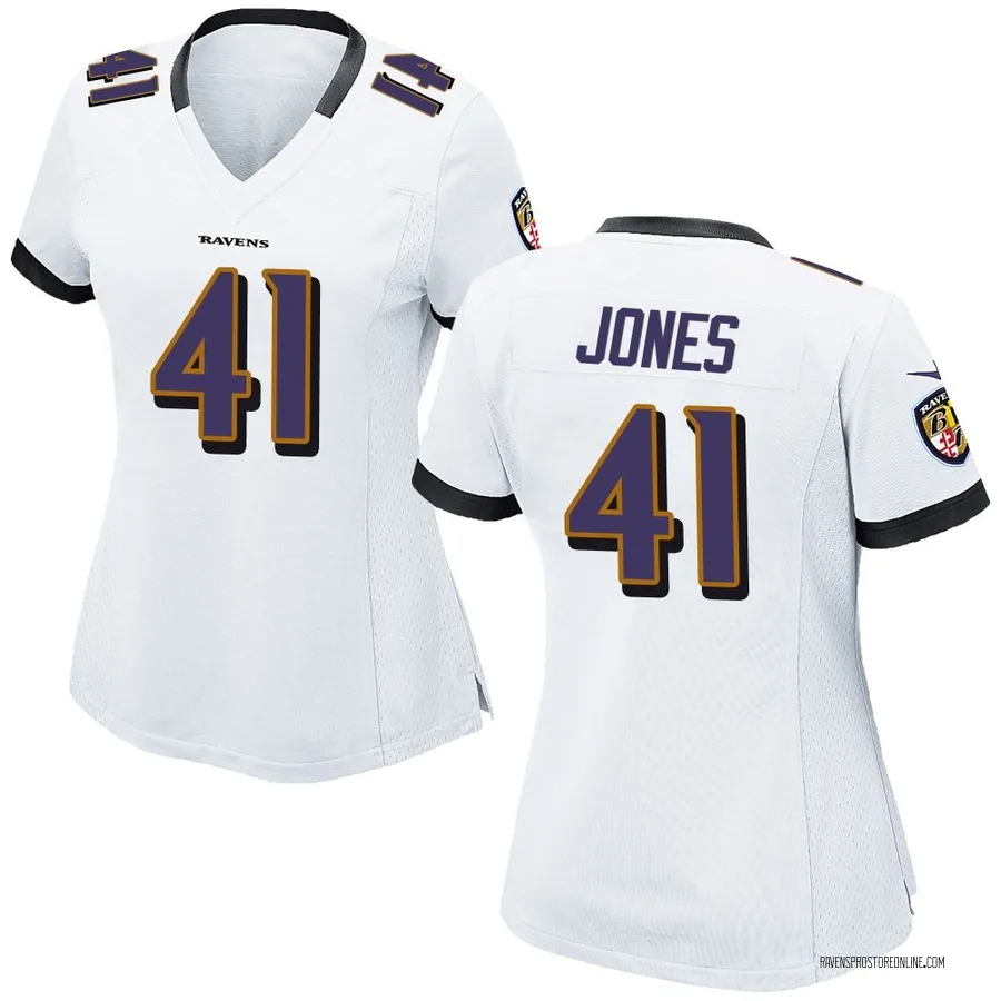 Dre'Mont Jones Baltimore Ravens Women's Game Nike Jersey - White