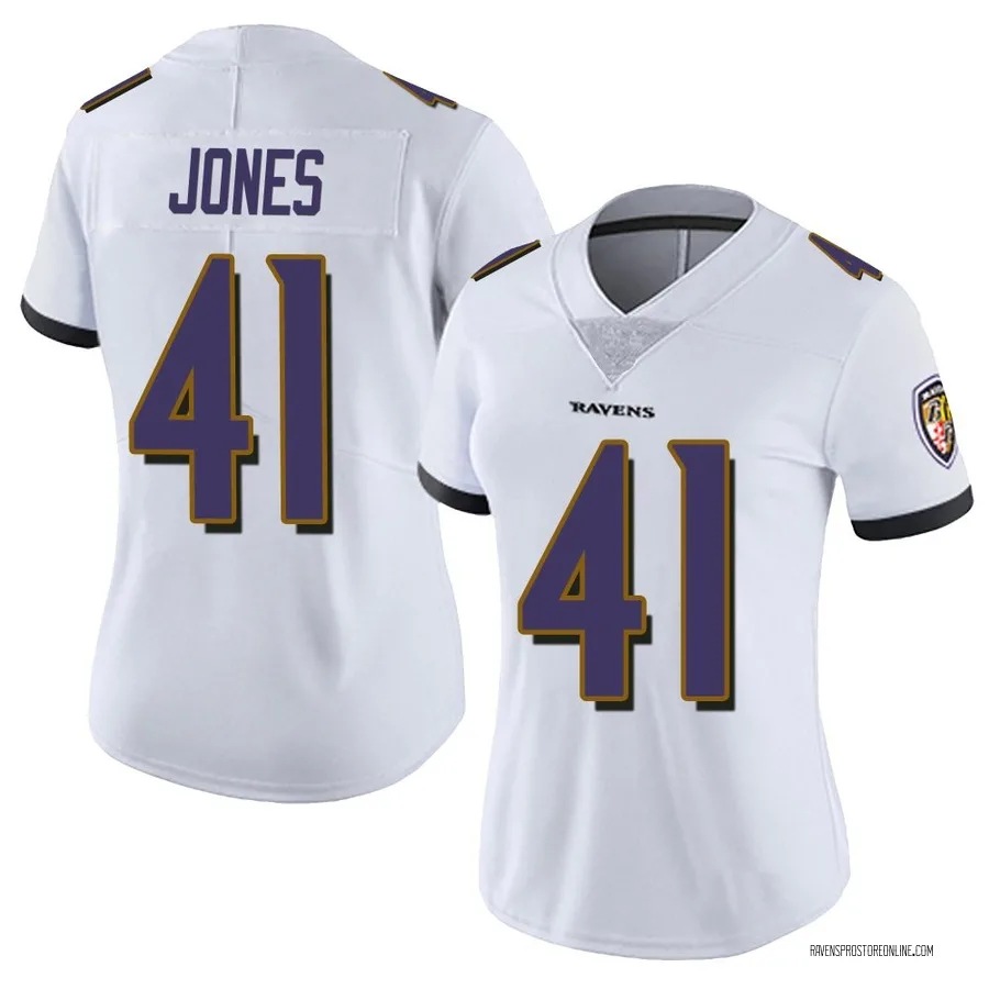 Dre'Mont Jones Baltimore Ravens Women's Limited Vapor Untouchable Nike Jersey - White