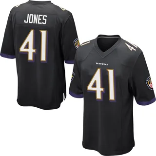 Dre'Mont Jones Baltimore Ravens Youth Game Nike Jersey - Black