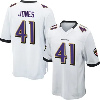 Dre'Mont Jones Baltimore Ravens Youth Game Nike Jersey - White