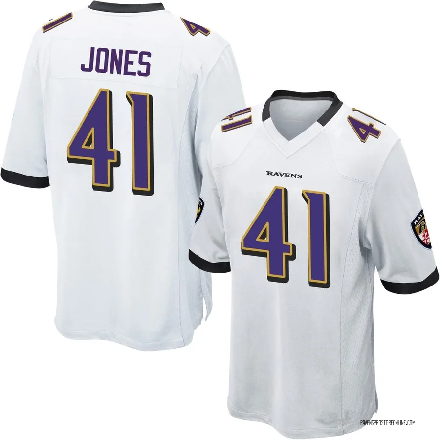 Dre'Mont Jones Baltimore Ravens Youth Game Nike Jersey - White