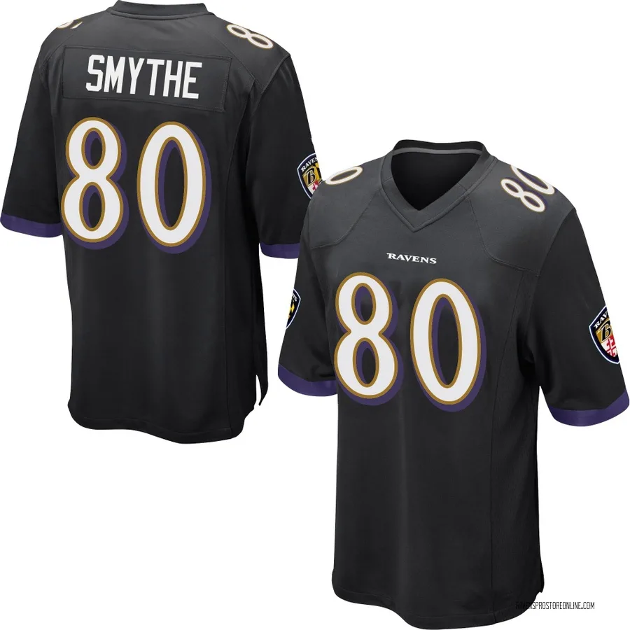 Durham Smythe Baltimore Ravens Men's Game Nike Jersey - Black