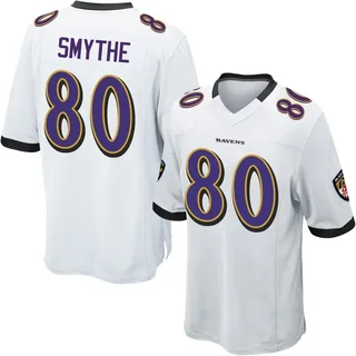Durham Smythe Baltimore Ravens Men's Game Nike Jersey - White