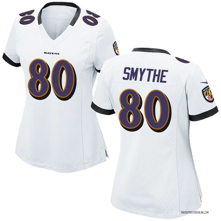Durham Smythe Baltimore Ravens Women's Game Nike Jersey - White