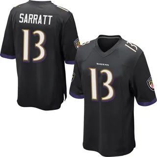 Elijah Sarratt Baltimore Ravens Men's Game Nike Jersey - Black