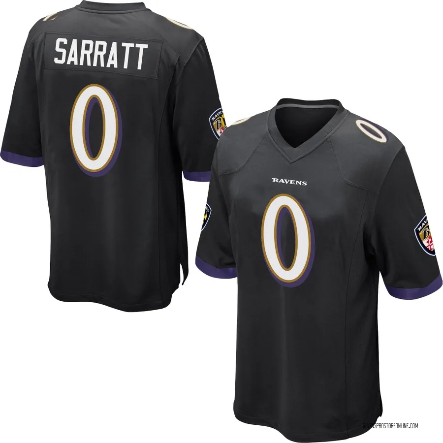 Elijah Sarratt Baltimore Ravens Men's Game Nike Jersey - Black