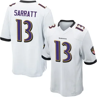Elijah Sarratt Baltimore Ravens Men's Game Nike Jersey - White