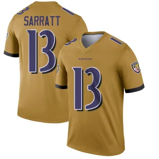 Elijah Sarratt Baltimore Ravens Men's Legend Inverted Nike Jersey - Gold