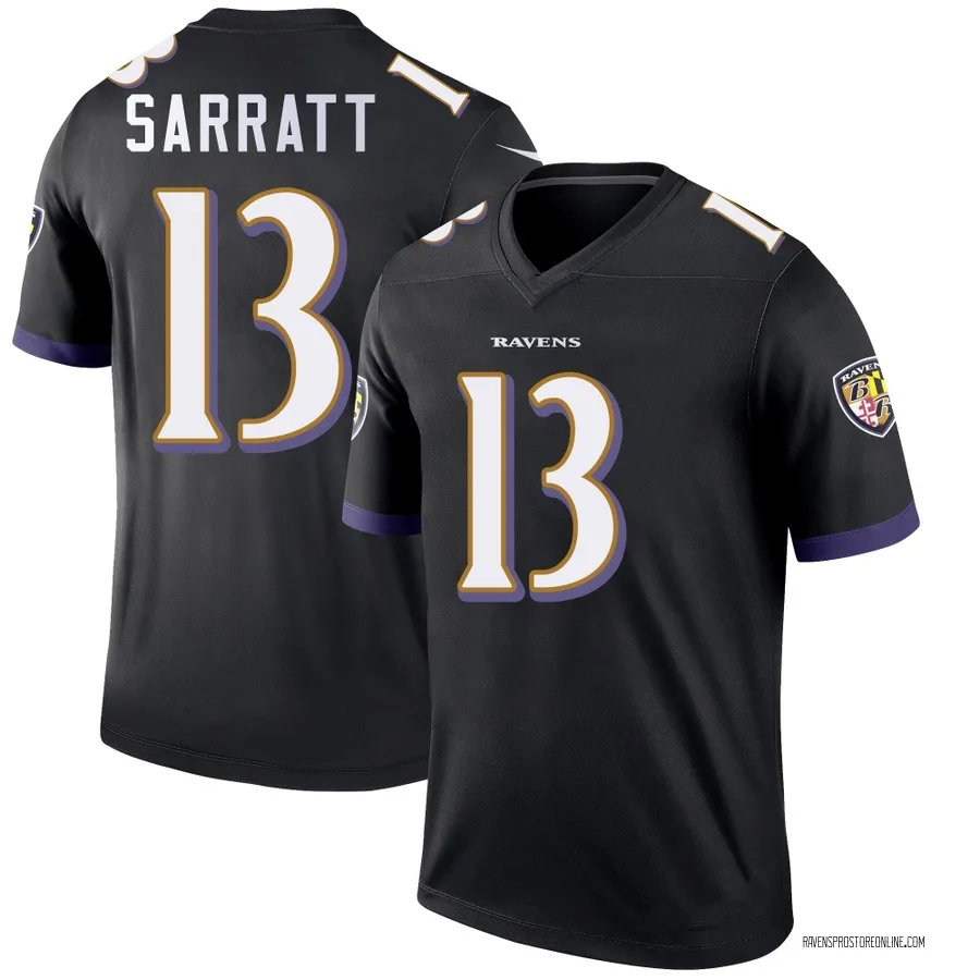 Elijah Sarratt Baltimore Ravens Men's Legend Nike Jersey - Black