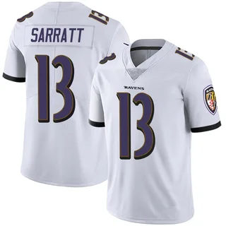 Elijah Sarratt Baltimore Ravens Men's Limited Vapor Untouchable Nike Jersey - White