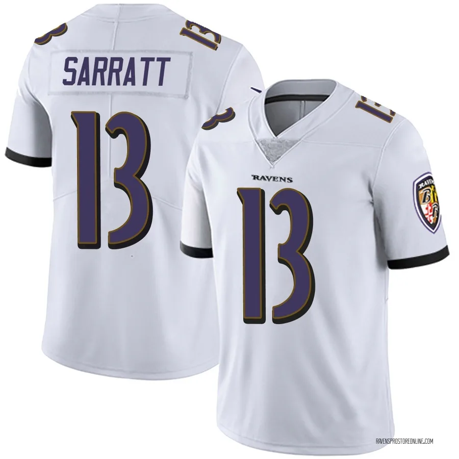 Elijah Sarratt Baltimore Ravens Men's Limited Vapor Untouchable Nike Jersey - White