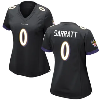 Elijah Sarratt Baltimore Ravens Women's Game Nike Jersey - Black