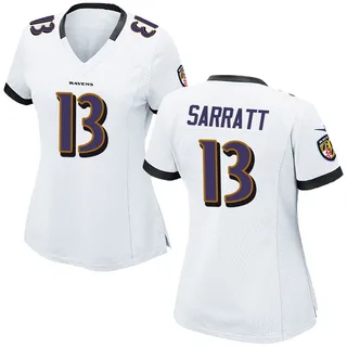 Elijah Sarratt Baltimore Ravens Women's Game Nike Jersey - White