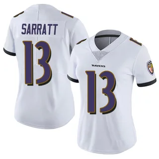 Elijah Sarratt Baltimore Ravens Women's Limited Vapor Untouchable Nike Jersey - White