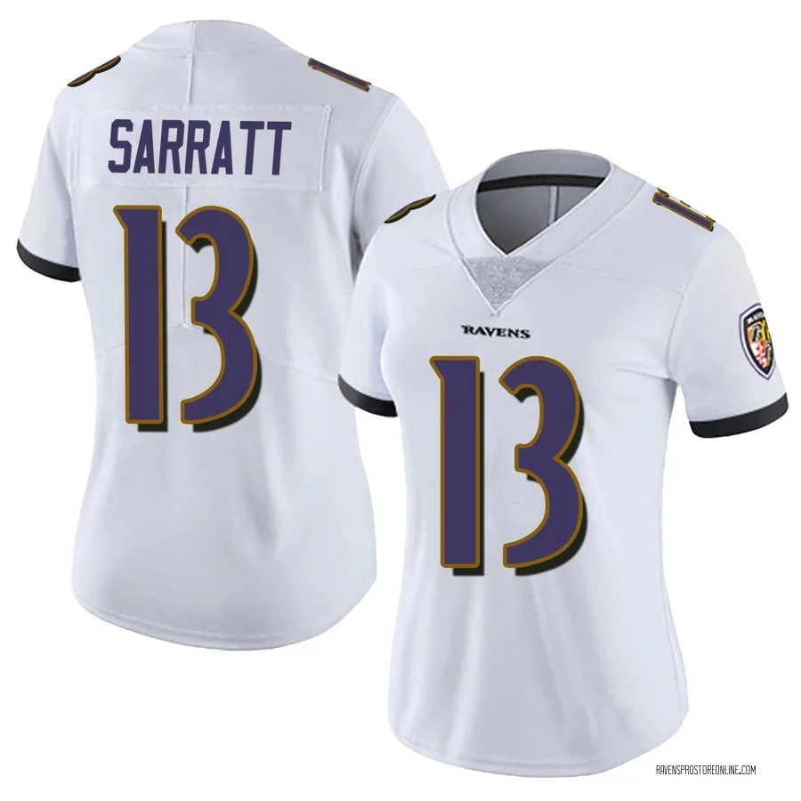 Elijah Sarratt Baltimore Ravens Women's Limited Vapor Untouchable Nike Jersey - White