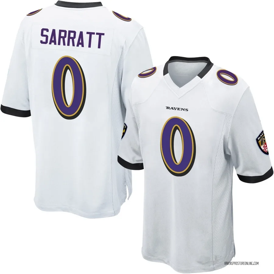Elijah Sarratt Baltimore Ravens Youth Game Nike Jersey - White