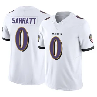 Elijah Sarratt Baltimore Ravens Youth Limited Vapor F.U.S.E. Nike Jersey - White