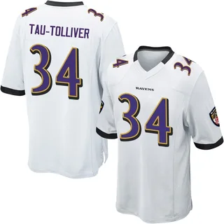 Elijah Tau-Tolliver Baltimore Ravens Men's Game Nike Jersey - White