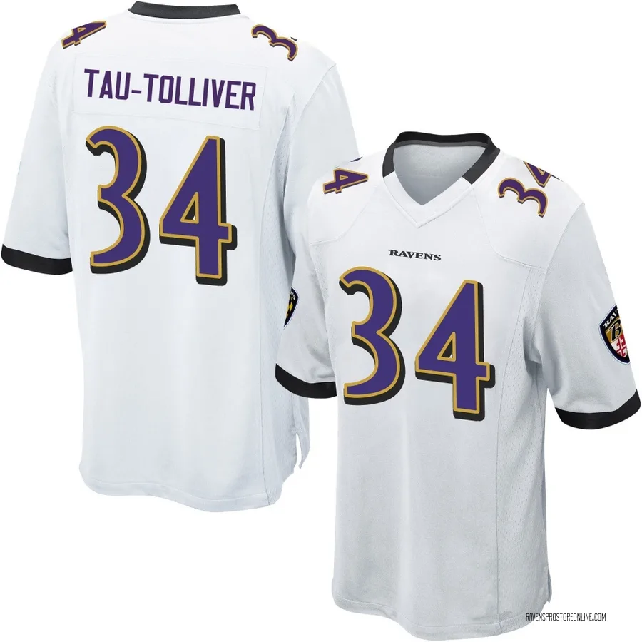 Elijah Tau-Tolliver Baltimore Ravens Men's Game Nike Jersey - White