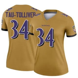 Elijah Tau-Tolliver Baltimore Ravens Women's Legend Inverted Nike Jersey - Gold