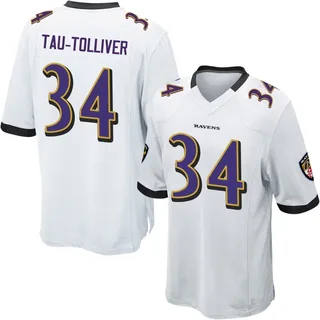 Elijah Tau-Tolliver Baltimore Ravens Youth Game Nike Jersey - White