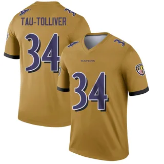 Elijah Tau-Tolliver Baltimore Ravens Youth Legend Inverted Nike Jersey - Gold