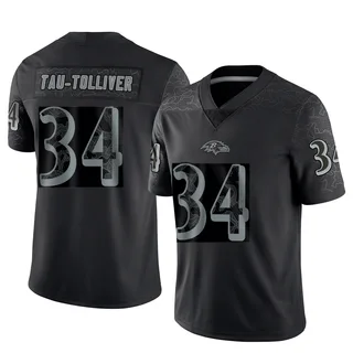 Elijah Tau-Tolliver Baltimore Ravens Youth Limited Reflective Nike Jersey - Black