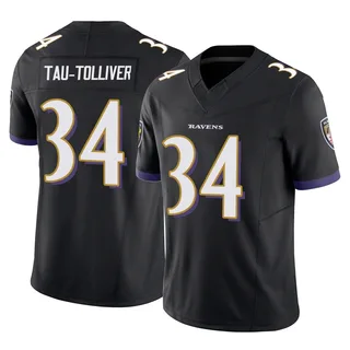 Elijah Tau-Tolliver Baltimore Ravens Youth Limited Vapor F.U.S.E. Nike Jersey - Black