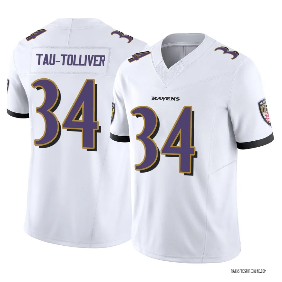 Elijah Tau-Tolliver Baltimore Ravens Youth Limited Vapor F.U.S.E. Nike Jersey - White