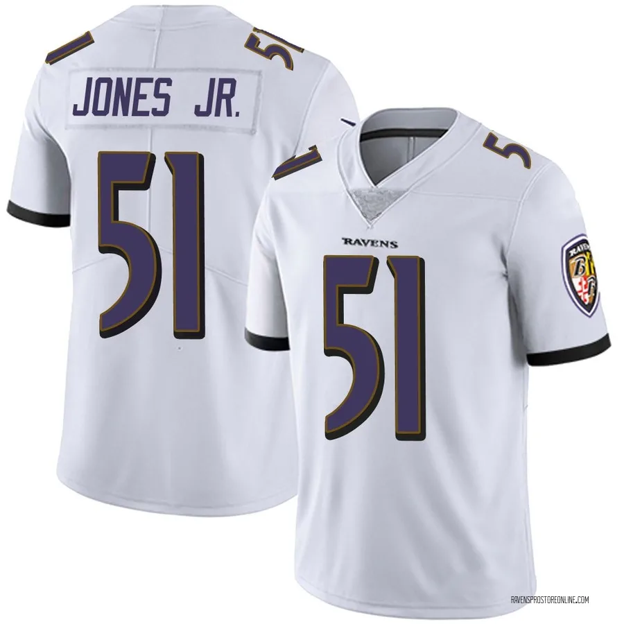 Emery Jones Jr. Baltimore Ravens Men's Limited Vapor Untouchable Nike Jersey - White