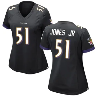 Emery Jones Jr. Baltimore Ravens Women's Game Nike Jersey - Black